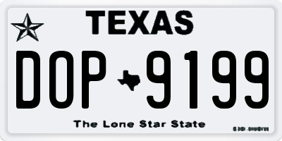 TX license plate DOP9199