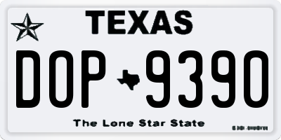 TX license plate DOP9390