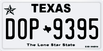 TX license plate DOP9395