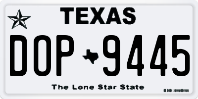 TX license plate DOP9445