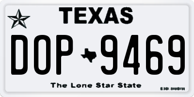 TX license plate DOP9469