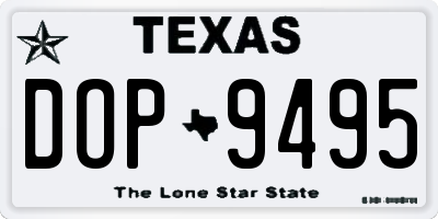TX license plate DOP9495
