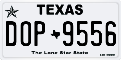 TX license plate DOP9556
