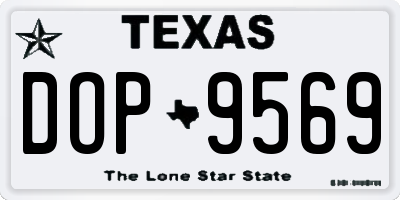 TX license plate DOP9569