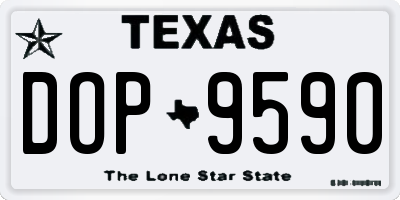 TX license plate DOP9590