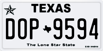 TX license plate DOP9594