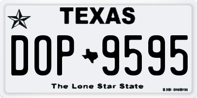 TX license plate DOP9595