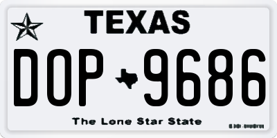 TX license plate DOP9686