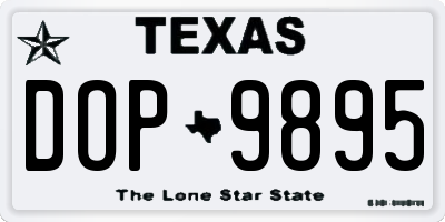 TX license plate DOP9895