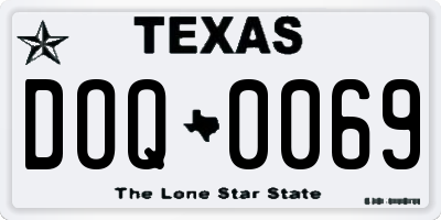 TX license plate DOQ0069