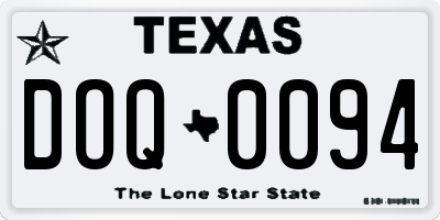 TX license plate DOQ0094