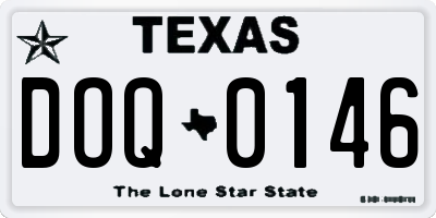 TX license plate DOQ0146