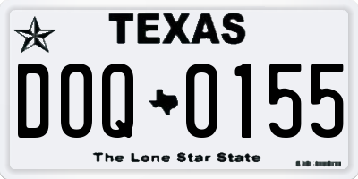 TX license plate DOQ0155