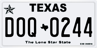TX license plate DOQ0244