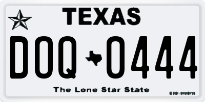 TX license plate DOQ0444