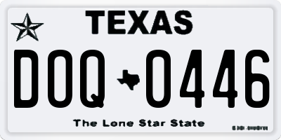 TX license plate DOQ0446