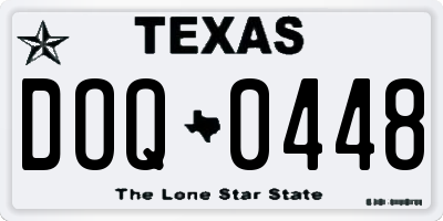 TX license plate DOQ0448