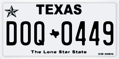 TX license plate DOQ0449