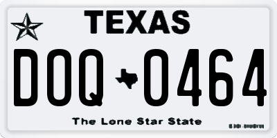 TX license plate DOQ0464