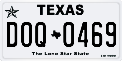 TX license plate DOQ0469