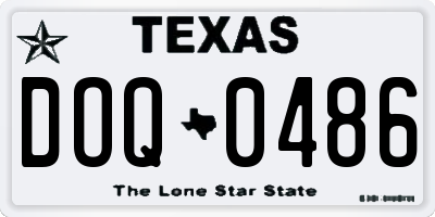 TX license plate DOQ0486