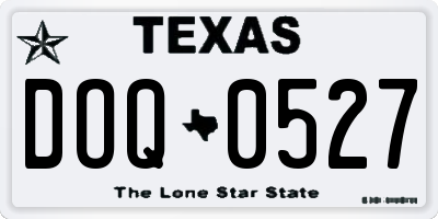 TX license plate DOQ0527