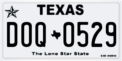 TX license plate DOQ0529