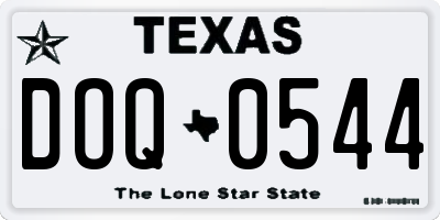 TX license plate DOQ0544