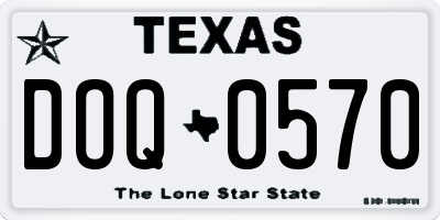 TX license plate DOQ0570