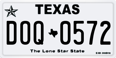 TX license plate DOQ0572