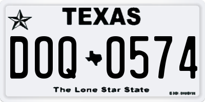 TX license plate DOQ0574