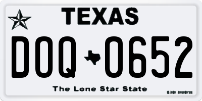 TX license plate DOQ0652