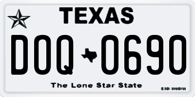 TX license plate DOQ0690