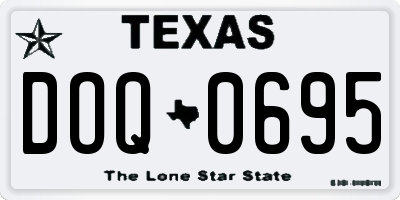 TX license plate DOQ0695