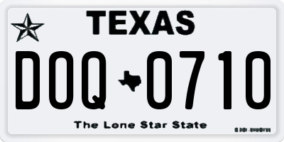 TX license plate DOQ0710