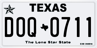 TX license plate DOQ0711