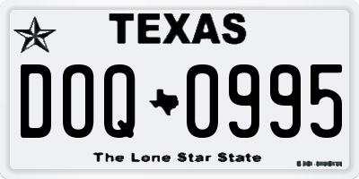 TX license plate DOQ0995
