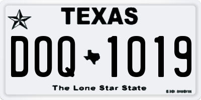 TX license plate DOQ1019