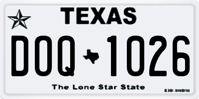 TX license plate DOQ1026