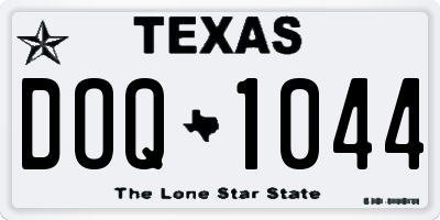 TX license plate DOQ1044
