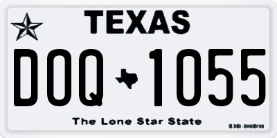 TX license plate DOQ1055
