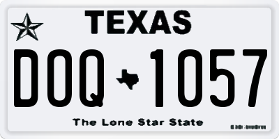 TX license plate DOQ1057