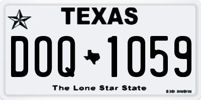 TX license plate DOQ1059