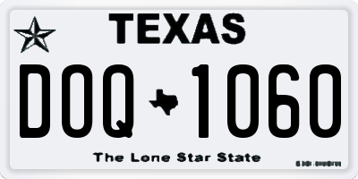 TX license plate DOQ1060