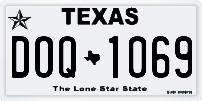 TX license plate DOQ1069