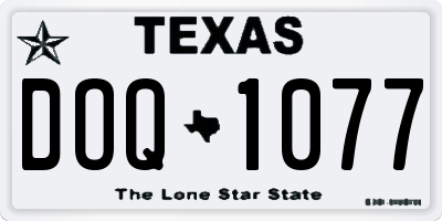 TX license plate DOQ1077