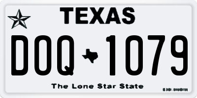 TX license plate DOQ1079