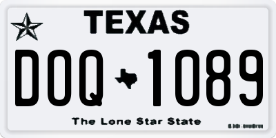 TX license plate DOQ1089