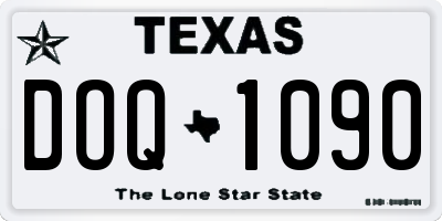 TX license plate DOQ1090