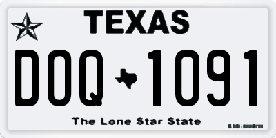 TX license plate DOQ1091